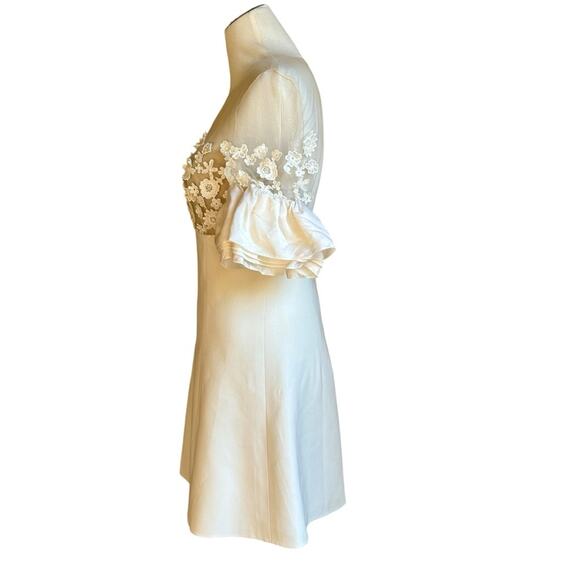 Rime Arodaky Astaire embroidered tulle, crepe and organza mini dress sz 42/ US s - Picture 8 of 12